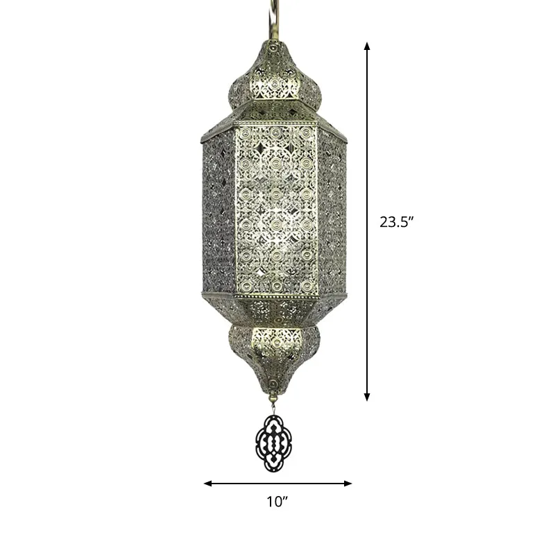 Applique évidée à 1 lumière Art Déco Finition Bronze Lampe Murale Arabe Encastrée en Métal Clearhalo