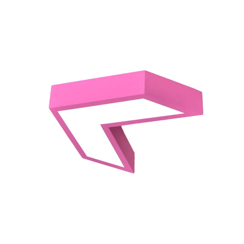 Arrow Maternelle Luminaire Encastré Acrylique Led Plafonnier Pour Enfants En Rose Clearhalo
