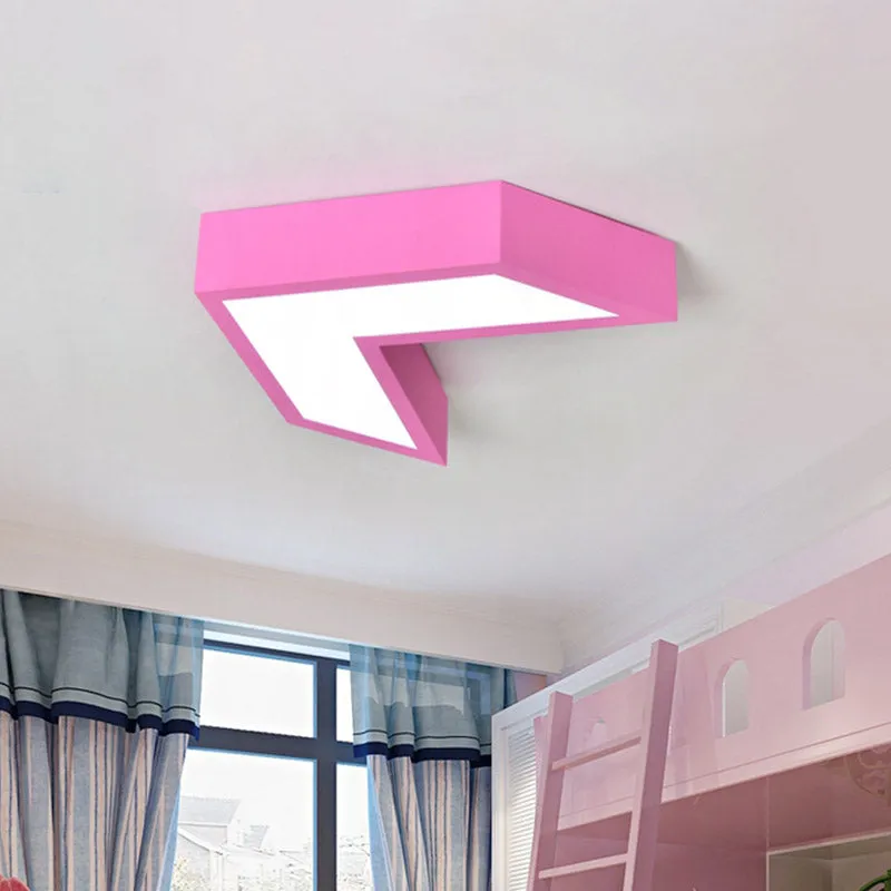 Arrow Maternelle Luminaire Encastré Acrylique Led Plafonnier Pour Enfants En Rose Clearhalo