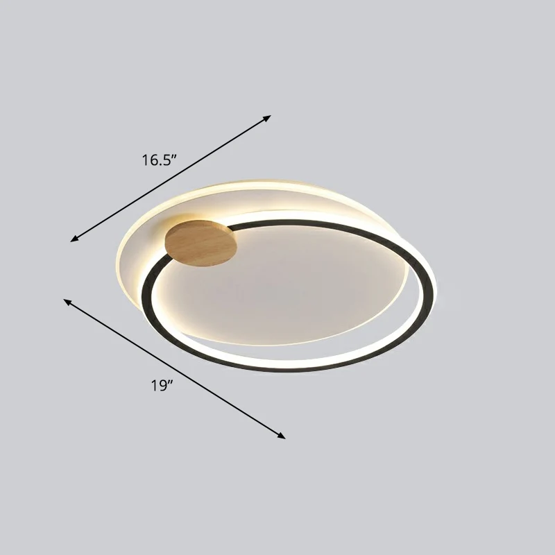 Big O encastré éclairage Style nordique acrylique chambre LED plafonnier luminaire Clearhalo