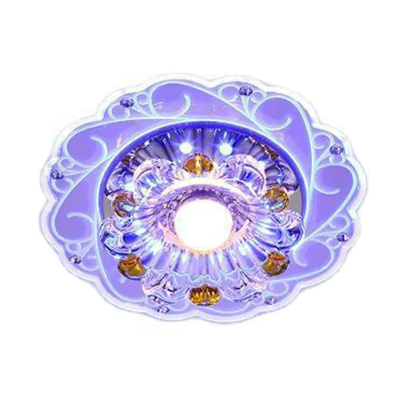 Blossom Plafonnier LED Style Moderne Cristal Clair Plafonnier Luminaire pour Couloir Clearhalo