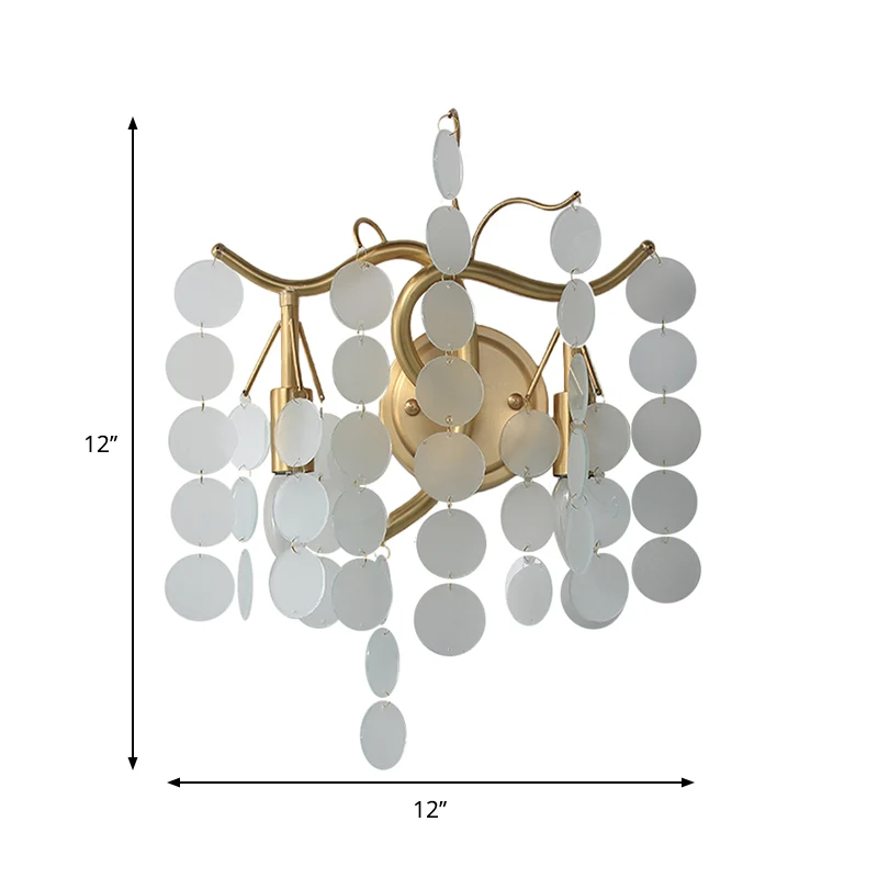 Branche Design chambre éclairage mural bleu/rose verre 2 lumières Style moderne applique avec ampoule ouverte Clearhalo