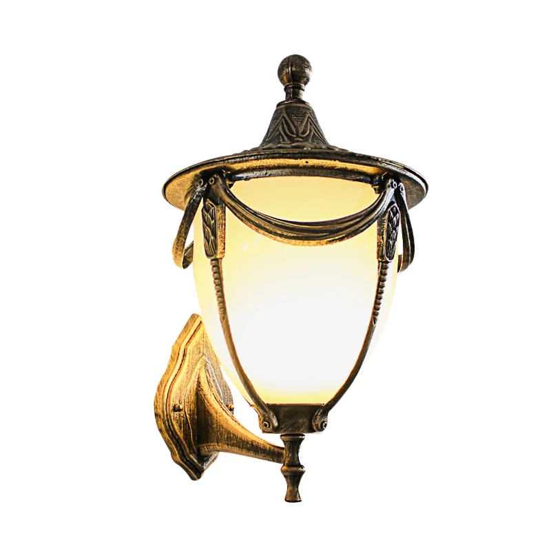 Bronze pomme de pin idées d'éclairage mural rustique métallique 1 tête applique murale extérieure Clearhalo