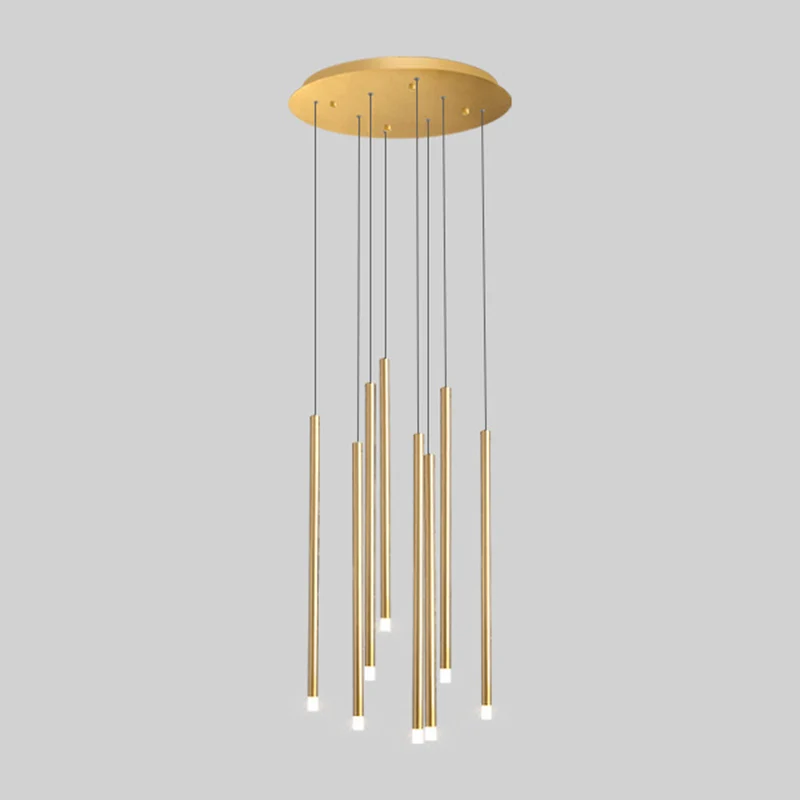 Bâtons LED éclairage suspendu lampe de Suspension de plafond d'escalier en métal minimaliste avec abat-jour en acrylique C...