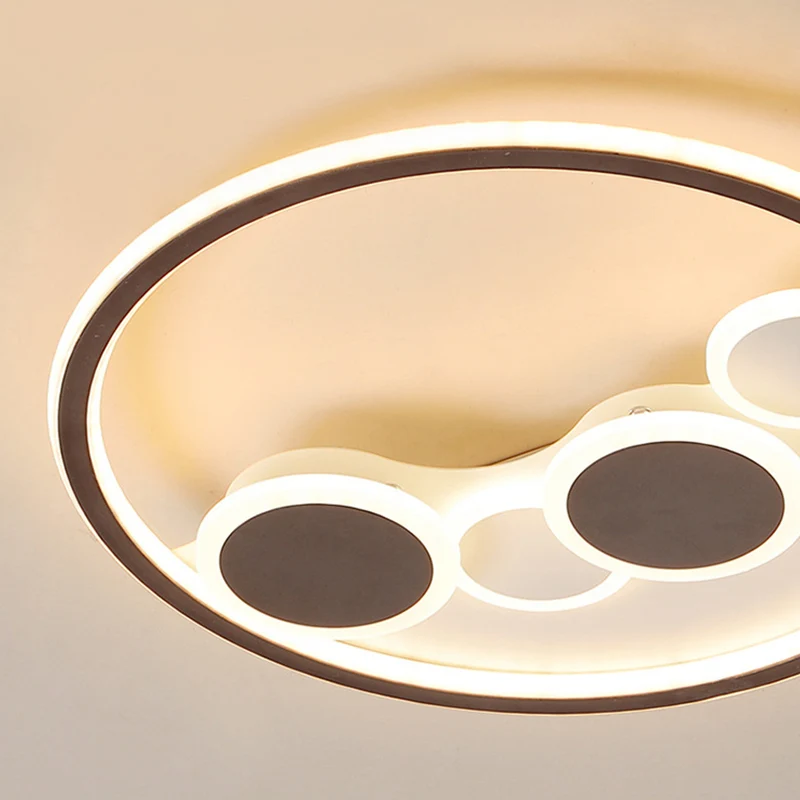 Circle Acrylique Plafonnier Modernisme Café LED Plafonnier en lumière chaude/lumière blanche/télécommande gradation contin...