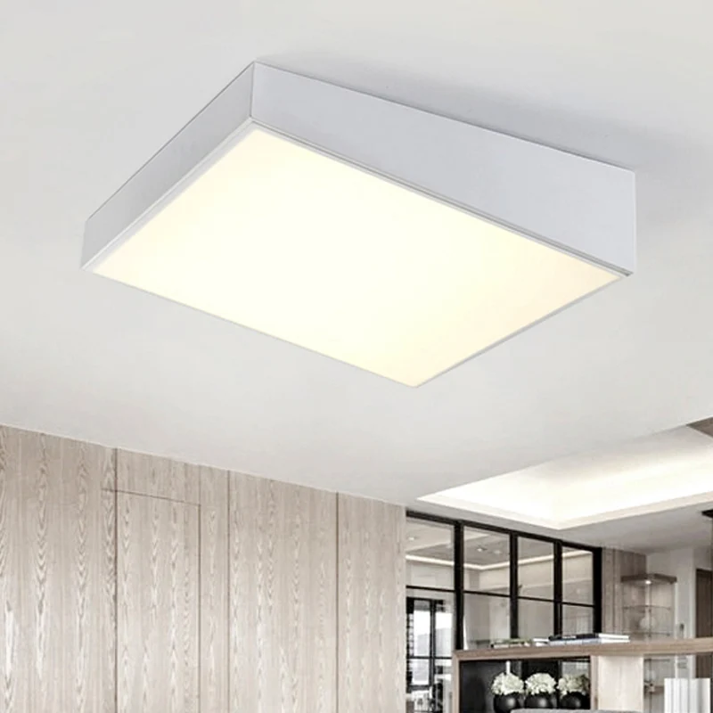 Éclairage encastré à LED contemporain de 16 "/ 19,5" de large avec abat-jour en métal, plafonnier trapézoïdal blanc/noir e...