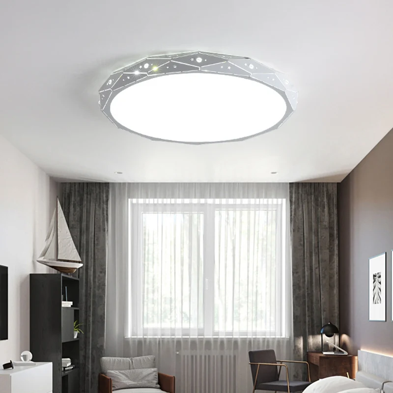 Éclairage encastré LED nordique Plafonnier rond découpé au laser avec abat-jour en acrylique Clearhalo