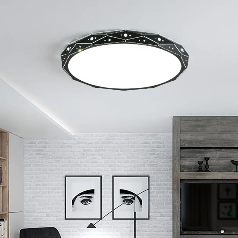 Éclairage encastré LED nordique Plafonnier rond découpé au laser avec abat-jour en acrylique Clearhalo