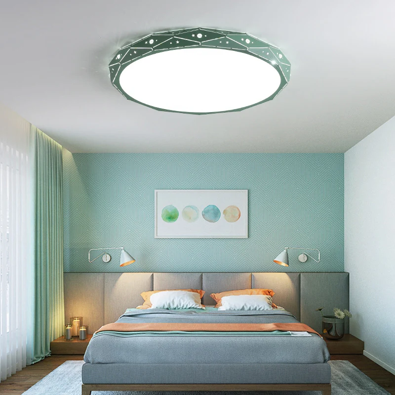 Éclairage encastré LED nordique Plafonnier rond découpé au laser avec abat-jour en acrylique Clearhalo