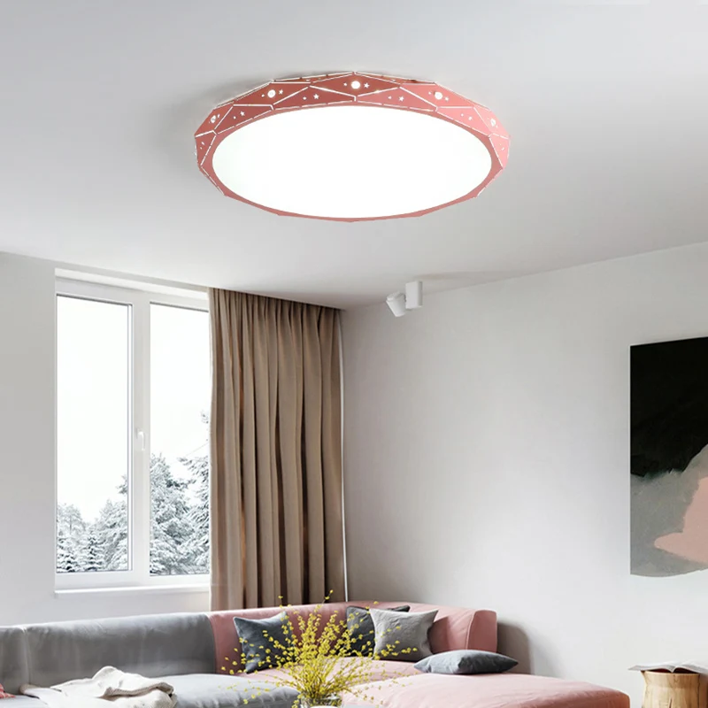 Éclairage encastré LED nordique Plafonnier rond découpé au laser avec abat-jour en acrylique Clearhalo