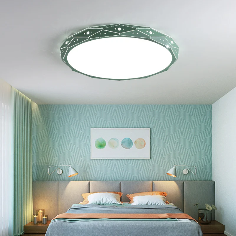 Éclairage encastré LED nordique Plafonnier rond découpé au laser avec abat-jour en acrylique Clearhalo