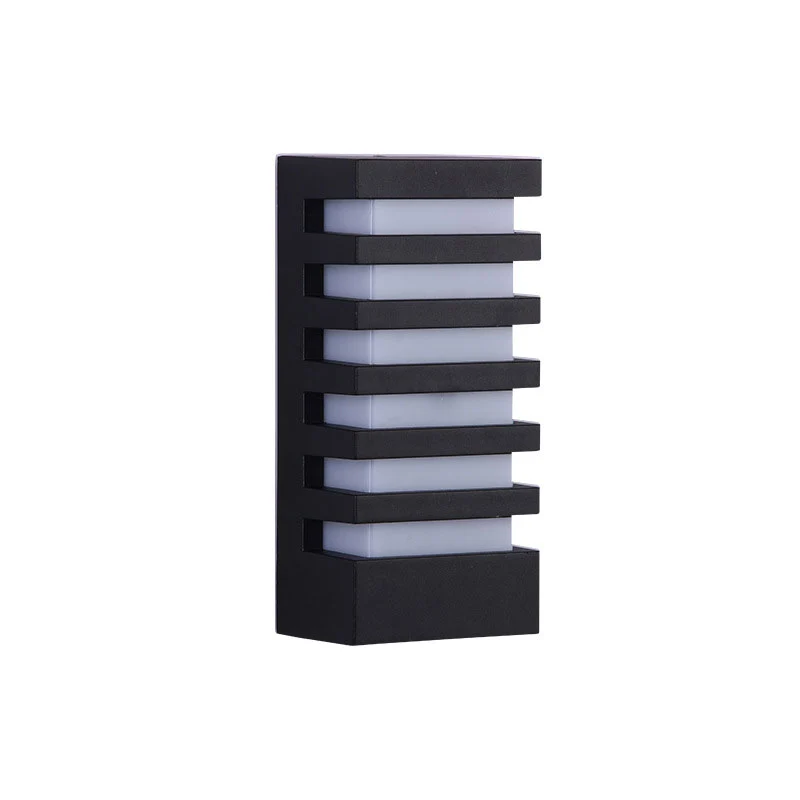 Éclairage mural d'applique murale de cour métallique de simplicité de lumière fixée au mur du rectangle LED Clearhalo
