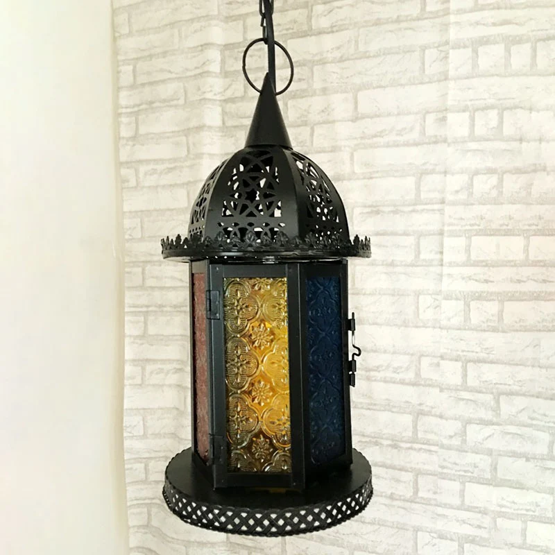 Éclairage de plafond métallique à ampoule unique en forme de maison de style rétro en noir pour restaurant Clearhalo