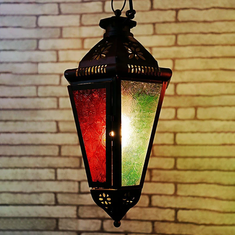 Éclairage de plafond métallique à ampoule unique en forme de maison de style rétro en noir pour restaurant Clearhalo