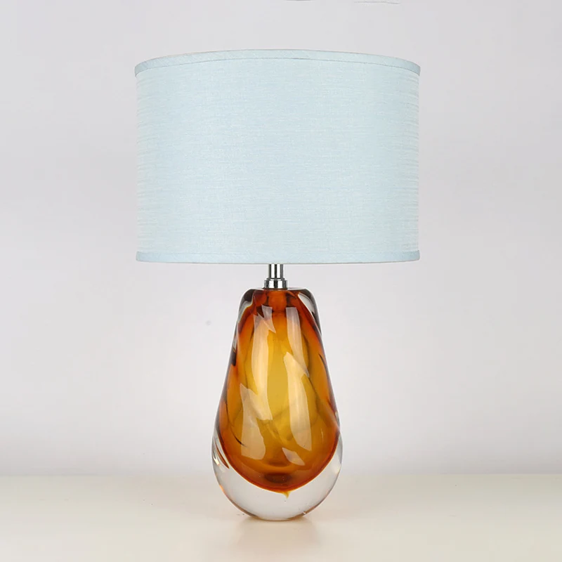 Éclairage de table de chevet à tambour blanc, veilleuse contemporaine en cristal K9 à 1 lumière pour chambre à coucher Cle...