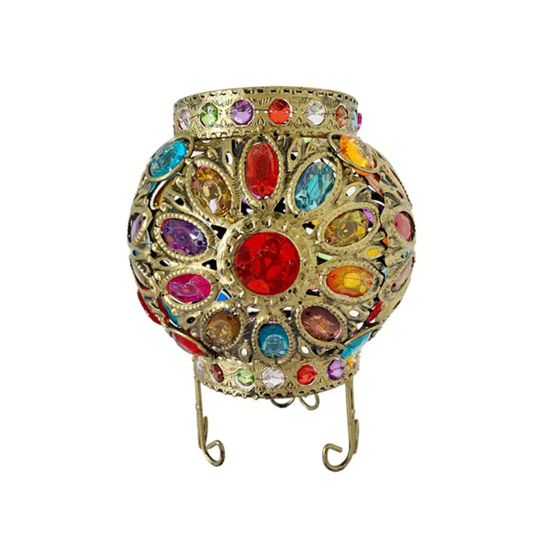 Éclairage de table en fer oblat Lampe de table de chevet traditionnelle à 1 lumière avec perle en acrylique en bronze Clea...