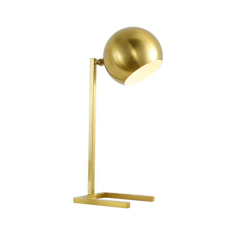 Éclairage de tâche sphérique Moderniste en métal 1 ampoule Lampe de lecture en or pour étude Clearhalo