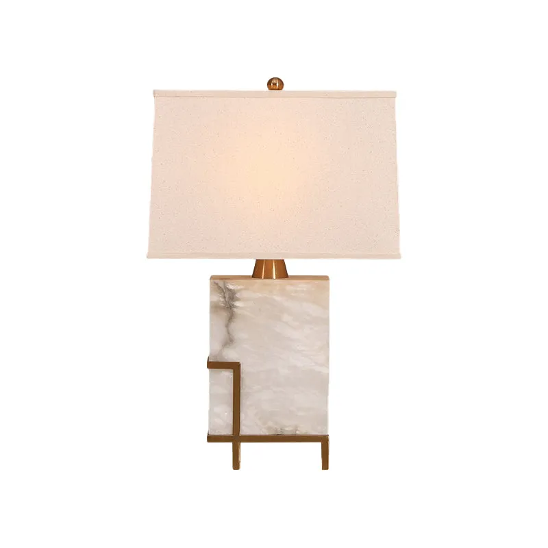 Éclairage de travail à 1 ampoule Modernism, lampe de lecture conique blanche avec abat-jour en tissu Clearhalo