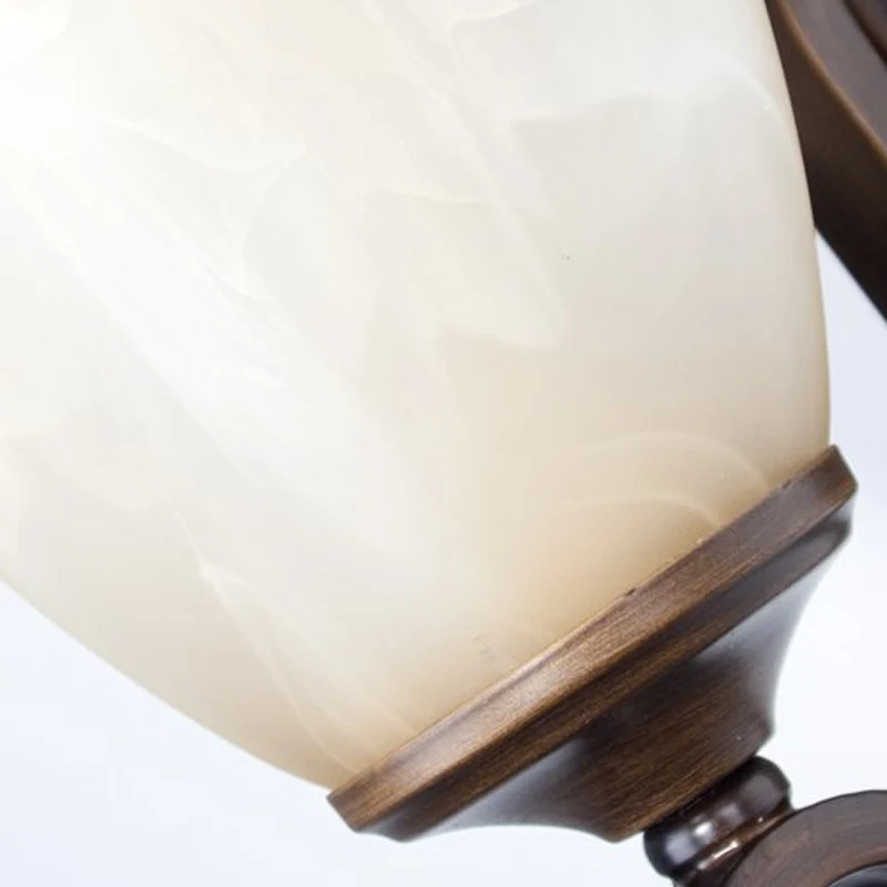 Éclairage de vanité en verre givré évasé, lampe murale traditionnelle à 2 lumières pour salle de bain en beige Clearhalo