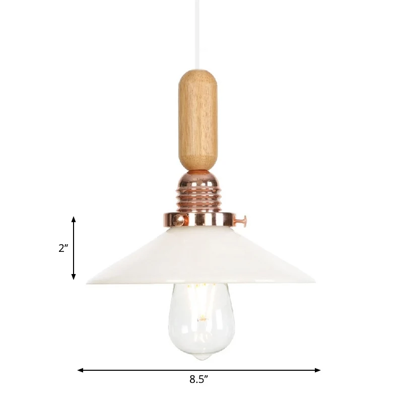 Clair/blanc cône/dôme/soucoupe luminaire suspendu verre industriel 1 lumière plafond intérieur suspension Clearhalo