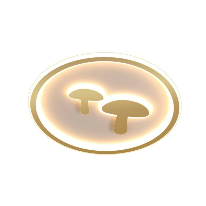 Dessin animé champignon LED plafonnier acrylique chambre encastré plafonnier avec anneau Halo Clearhalo