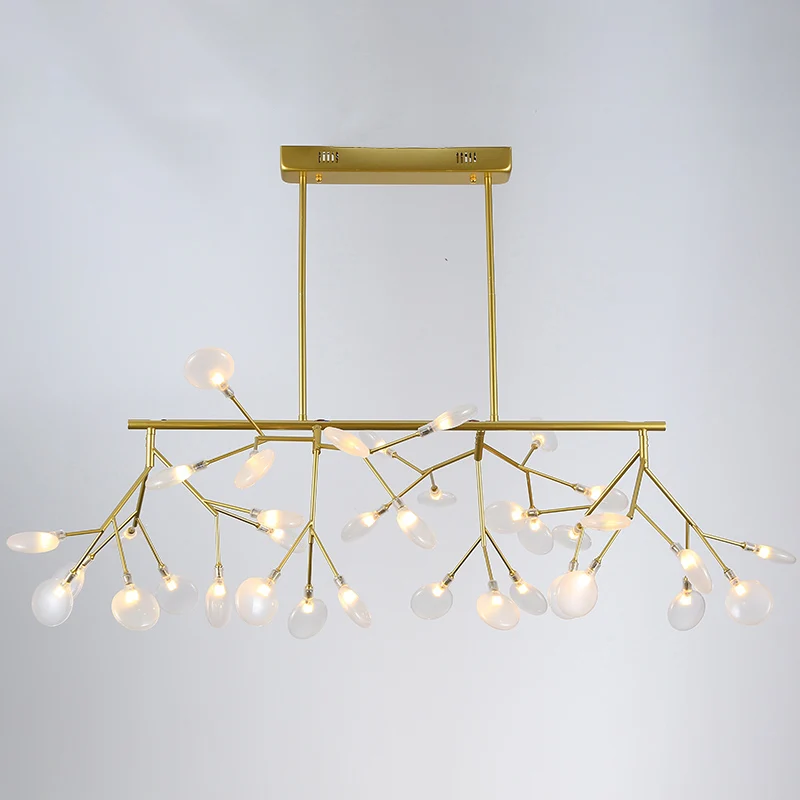 Firefly LED Island Light Lampe de plafond suspendue linéaire en acrylique postmoderne pour salle à manger Clearhalo