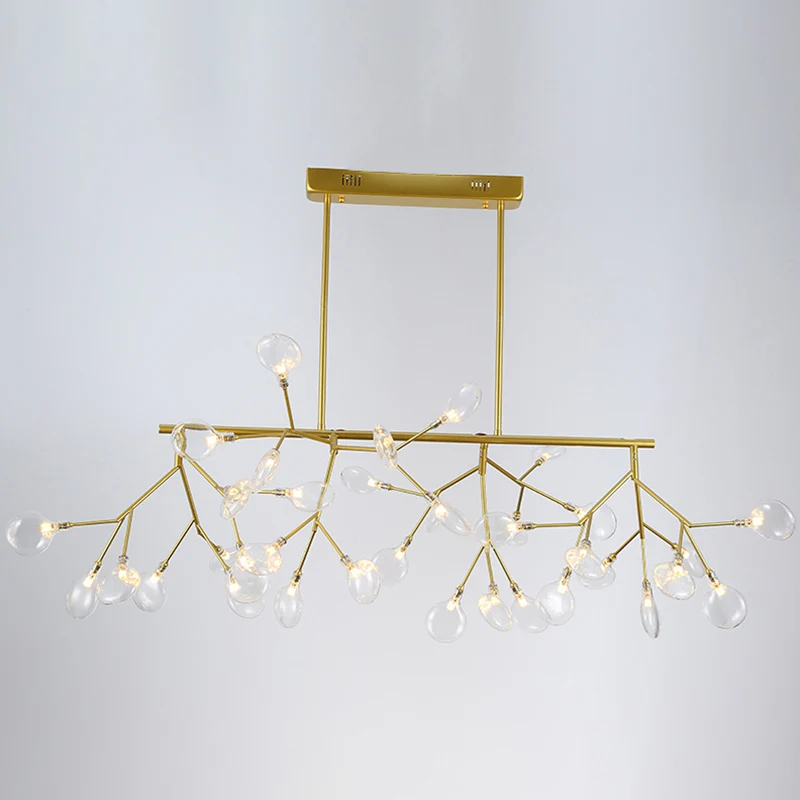 Firefly LED Island Light Lampe de plafond suspendue linéaire en acrylique postmoderne pour salle à manger Clearhalo