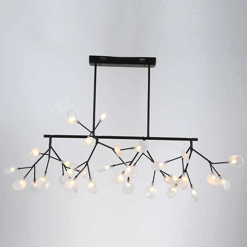 Firefly LED Island Light Lampe de plafond suspendue linéaire en acrylique postmoderne pour salle à manger Clearhalo