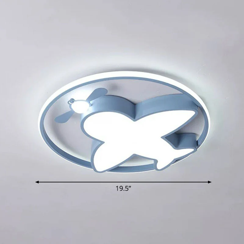 Forme d'avion encastré éclairage enfants Style acrylique chambre LED encastré luminaire Clearhalo