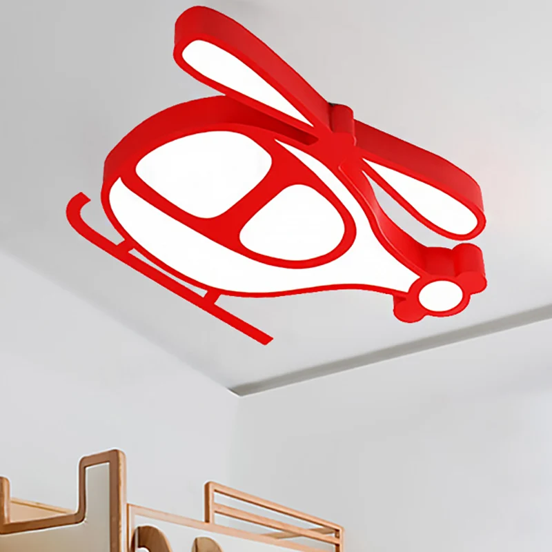 Hélicoptère enfant chambre plafonnier dessin animé acrylique encastré plafonnier Clearhalo