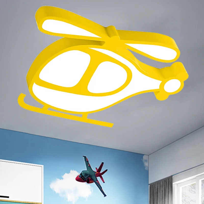 Hélicoptère enfant chambre plafonnier dessin animé acrylique encastré plafonnier Clearhalo