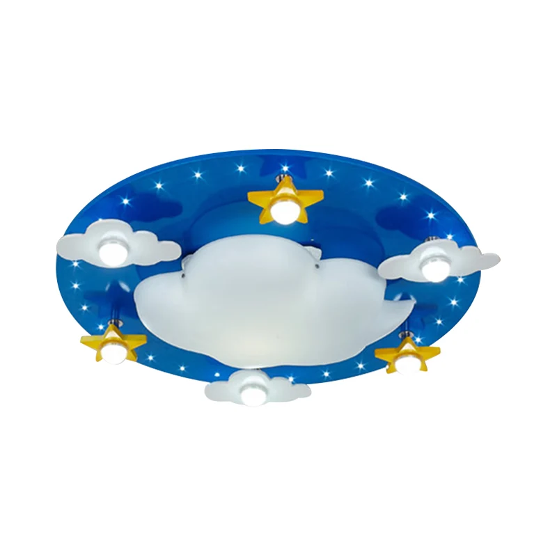 Kid Cloud Plafonnier LED Acrylique Plafonnier pour Chambre d'enfant en Bleu pour Chambre à Coucher Clearhalo