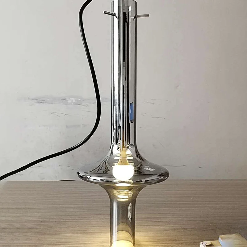 Kit de suspension allongée pour salle à manger, lampe suspendue en verre à 1 lumière de style moderne Clearhalo