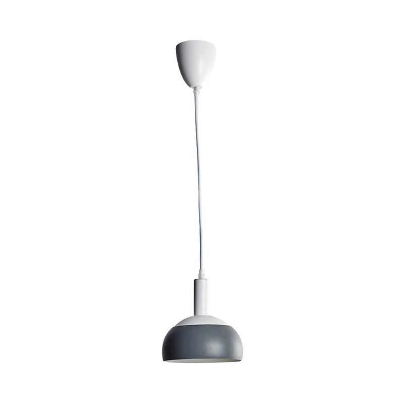 Kit de suspension dôme nordique moderne en fer, 1 tête, Suspension rotative pour salon, gris Clearhalo