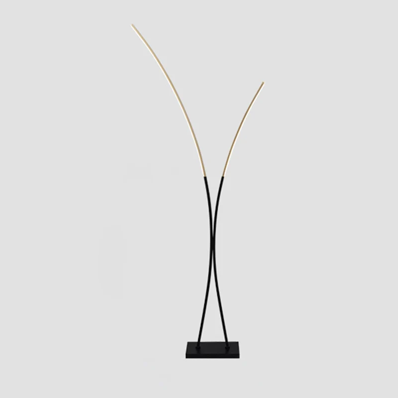 Lampadaire en forme de X simplicité nouveauté métal salon LED lampadaire debout Clearhalo
