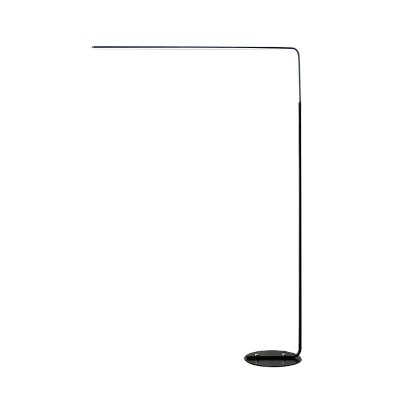 Lampadaire LED contemporain en acrylique à Angle droit, noir/blanc, lampe de lecture pour salon Clearhalo