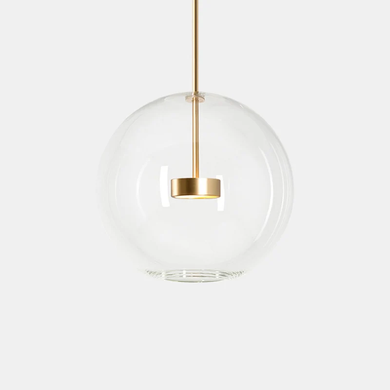 Lampe à bulles transparente Globe lampe suspendue en verre pour salle à manger café Restaurant Clearhalo
