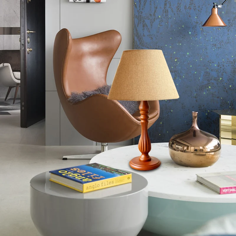 Lampe de bureau en forme de tonneau blanc/lin/beige, tissu traditionnel, lampe de lecture pour chambre à coucher à 1 lumiè...