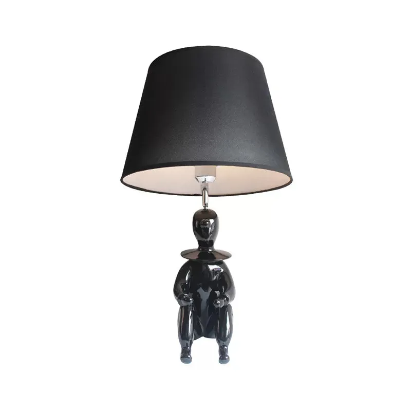Lampe de bureau en résine pour personnes assises, avec abat-jour conique, 1 ampoule, lampe de bureau moderne pour cuisine...
