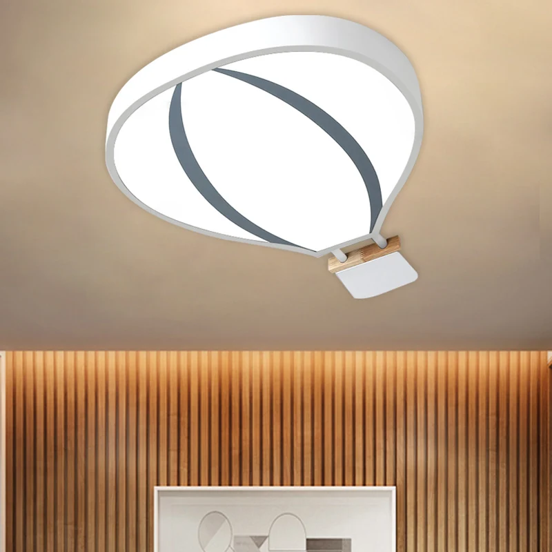 Lampe de chasse d'eau en forme de ballon à Air chaud en acrylique, luminaire LED nordique en blanc/gris/vert pour chambre...