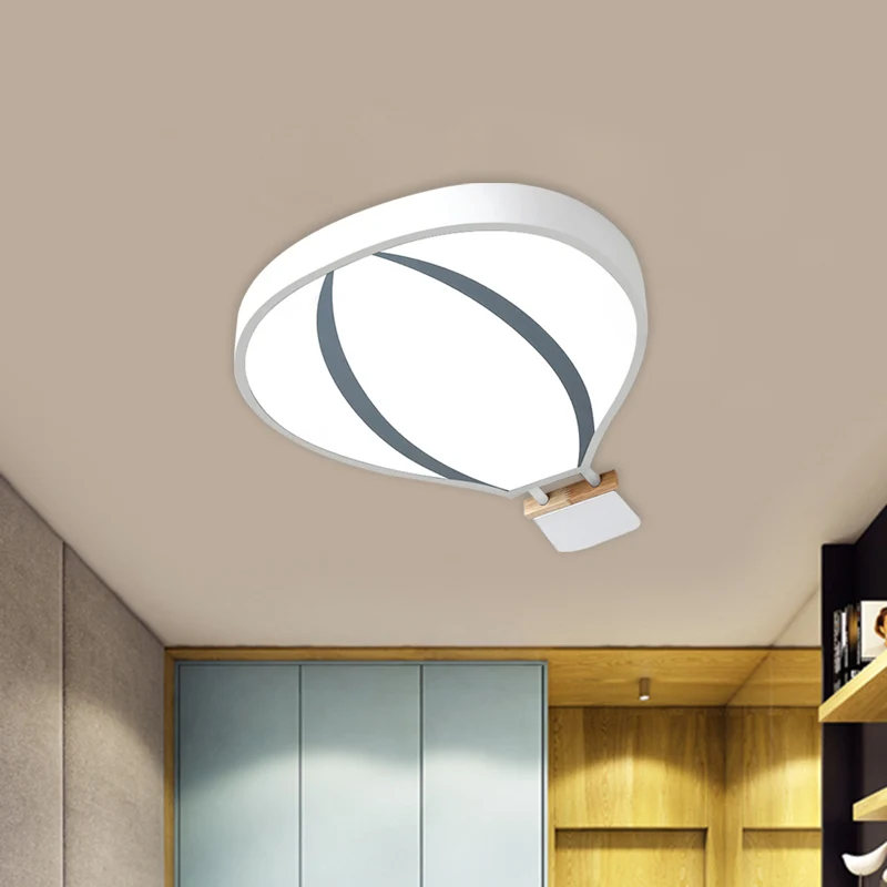 Lampe de chasse d'eau en forme de ballon à Air chaud en acrylique, luminaire LED nordique en blanc/gris/vert pour chambre...