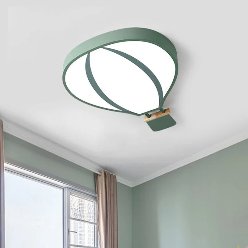 Lampe de chasse d'eau en forme de ballon à Air chaud en acrylique, luminaire LED nordique en blanc/gris/vert pour chambre...