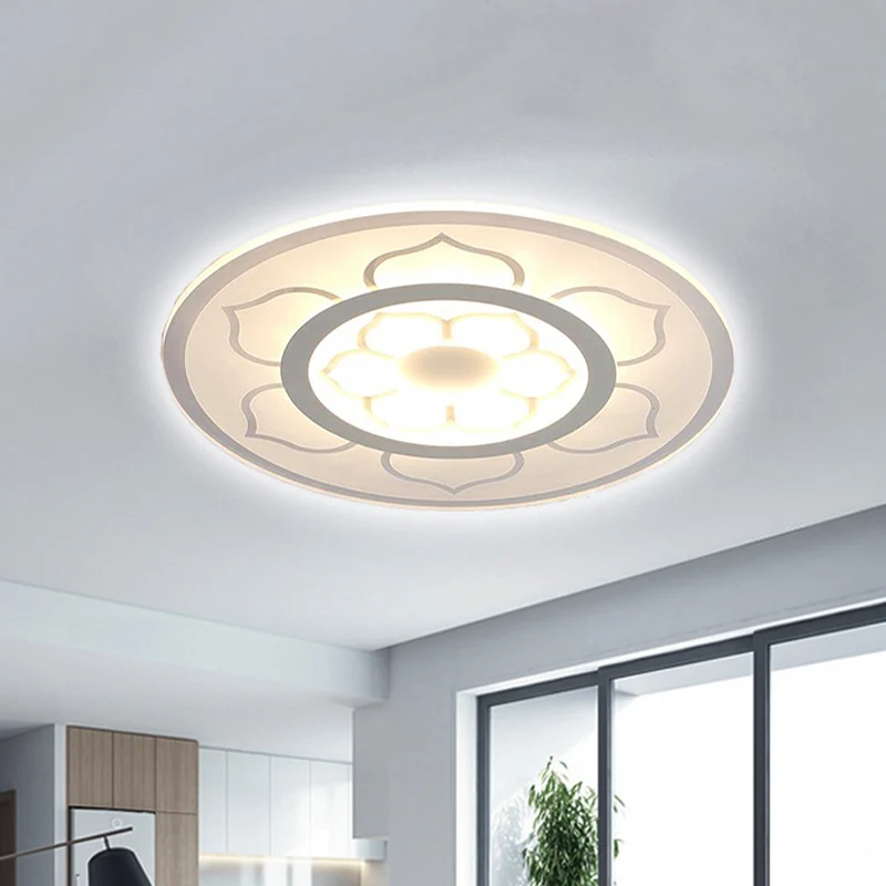 Lampe encastrée en acrylique Lotus, plafonnier LED Simple de 8/16.5/20.5 pouces de large, lumière chaude/blanche Clearhalo