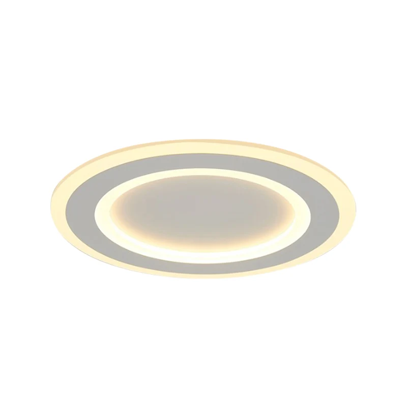 Lampe encastrée à anneau halo blanc simplicité LED plafonnier en acrylique givré en lumière chaude/blanche Clearhalo