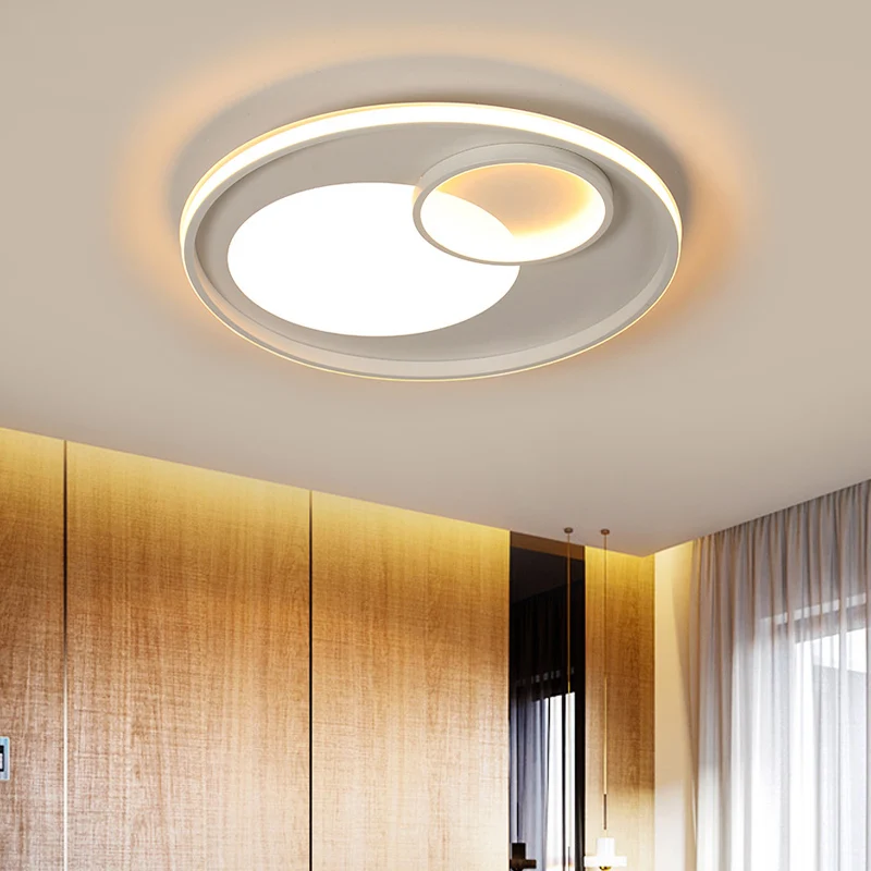 Lampe encastrée circulaire en acrylique de 18 "/ 21,5" W, plafonnier blanc moderniste à LED en lumière chaude/blanche/télé...