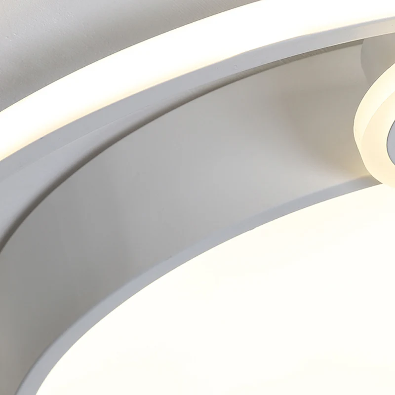 Lampe encastrée orbite métallique avec abat-jour noir/blanc intégré, plafonnier Led nordique, lumière chaude/blanche Clear...