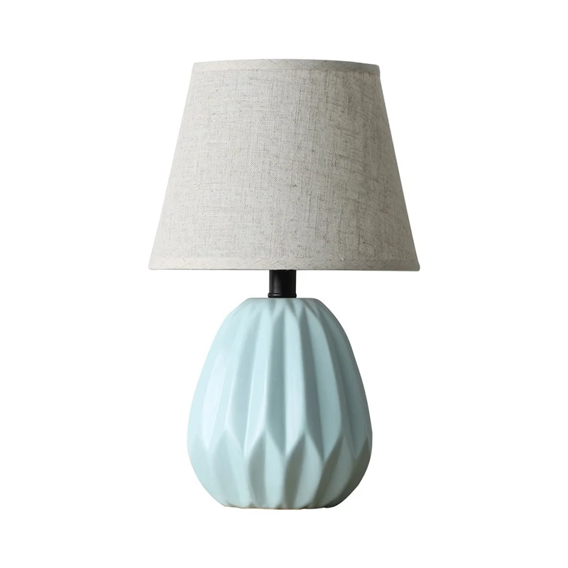Lampe de lecture en tissu moderniste à 1 tête, abat-jour conique, éclairage de travail en bleu pour l'étude Clearhalo