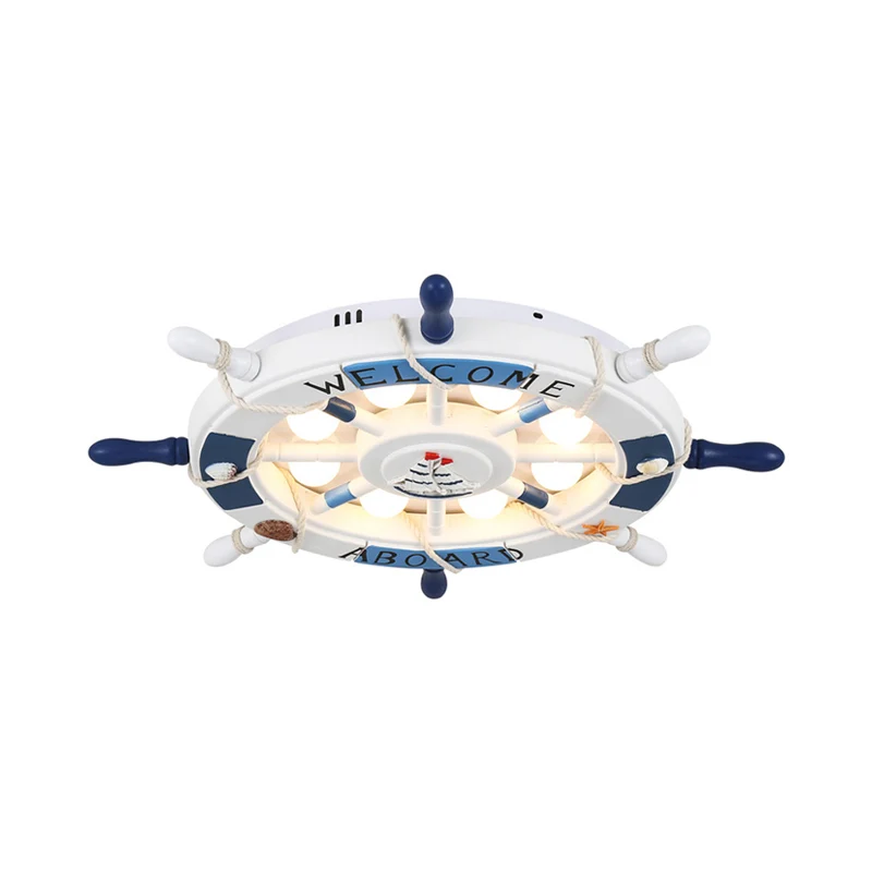 Lampe LED encastrée élégante avec abat-jour en acrylique, plafonnier à gouvernail rose/blanc pour chambre à coucher Clearhalo