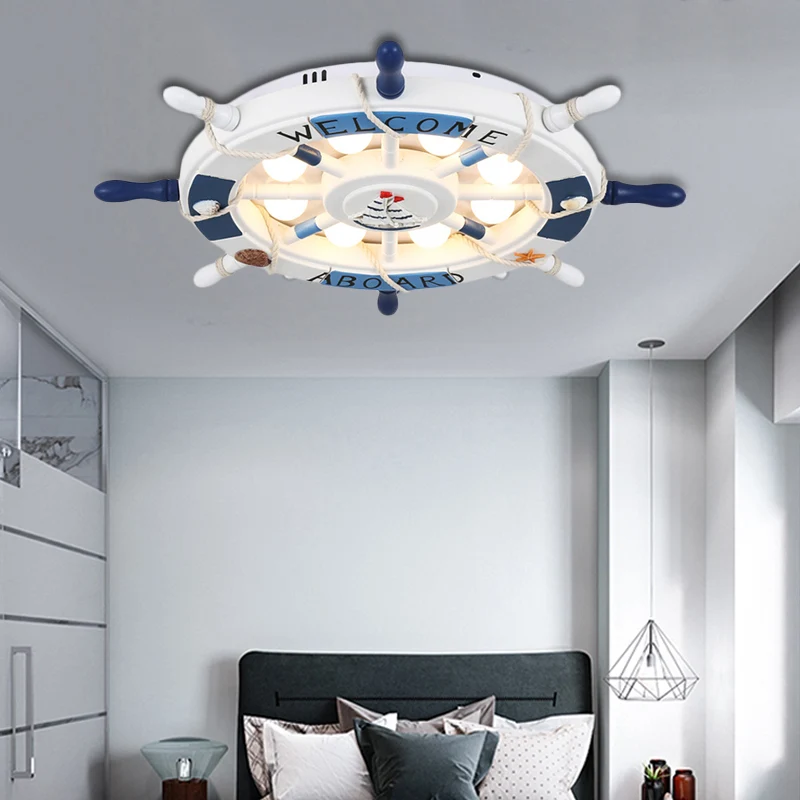 Lampe LED encastrée élégante avec abat-jour en acrylique, plafonnier à gouvernail rose/blanc pour chambre à coucher Clearhalo