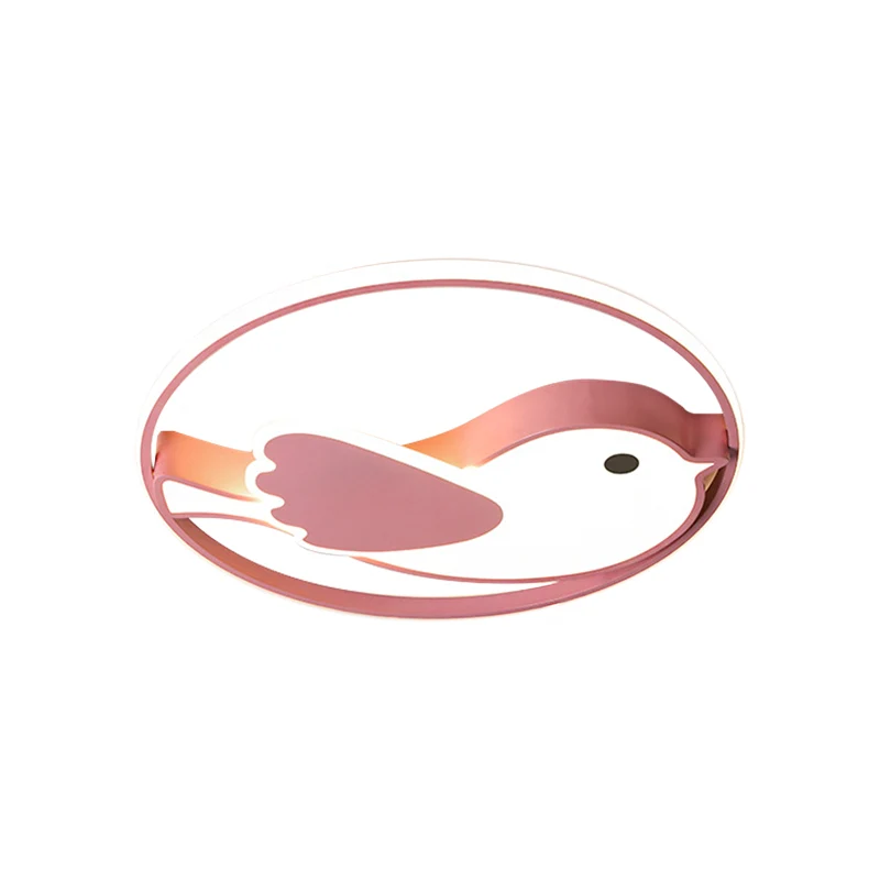 Lampe LED encastrée de style dessin animé avec abat-jour en acrylique, éclairage encastré rose pour chambre à coucher, dia...